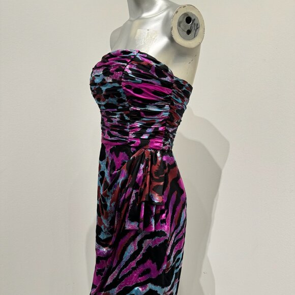 Cache Multi Color Cheetah Print Midi Dress - Picture 5 of 11